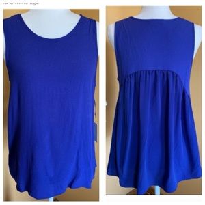 1.State NEW Blue Top Size Medium Hi-Low Tank Top Size Medium